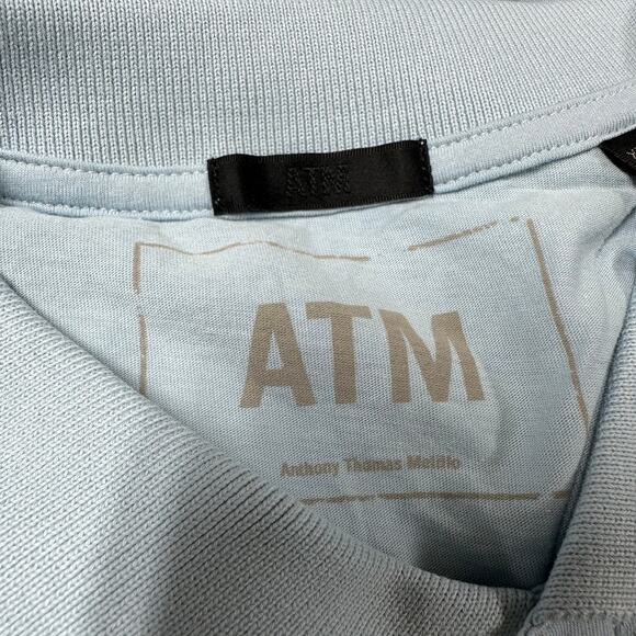 ATM Anthony Thomas Melillo NWT Classic Jersey Polo Blue Size XL Short Sleeve - Picture 5 of 12